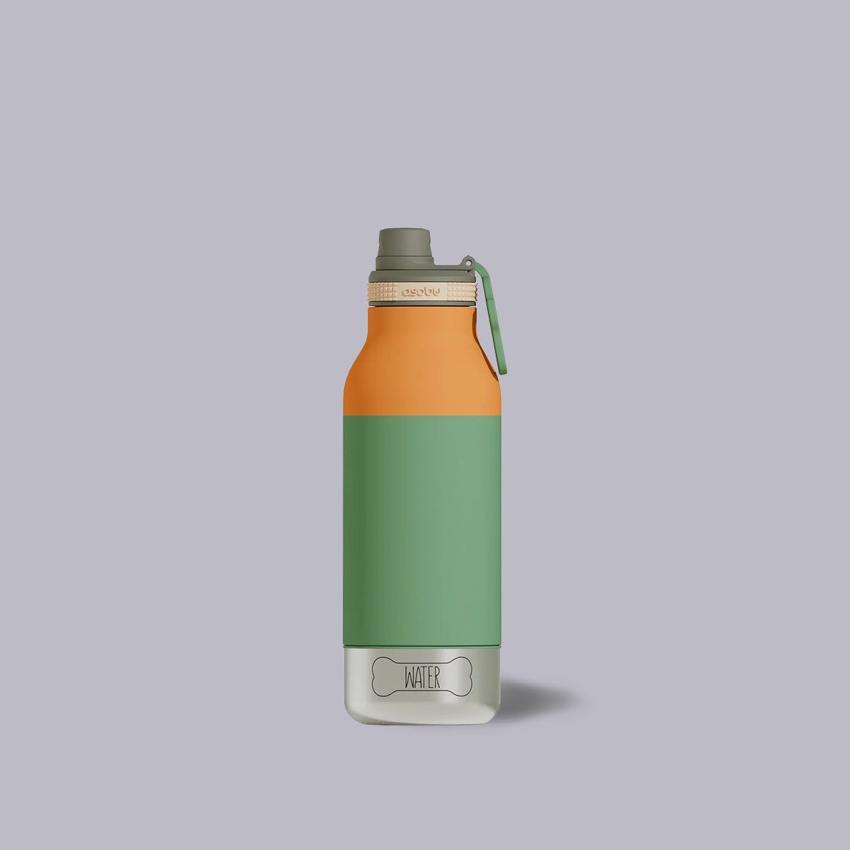 Asobu | Buddy Dog Food & Water Bottle | Pastel Green | 1L