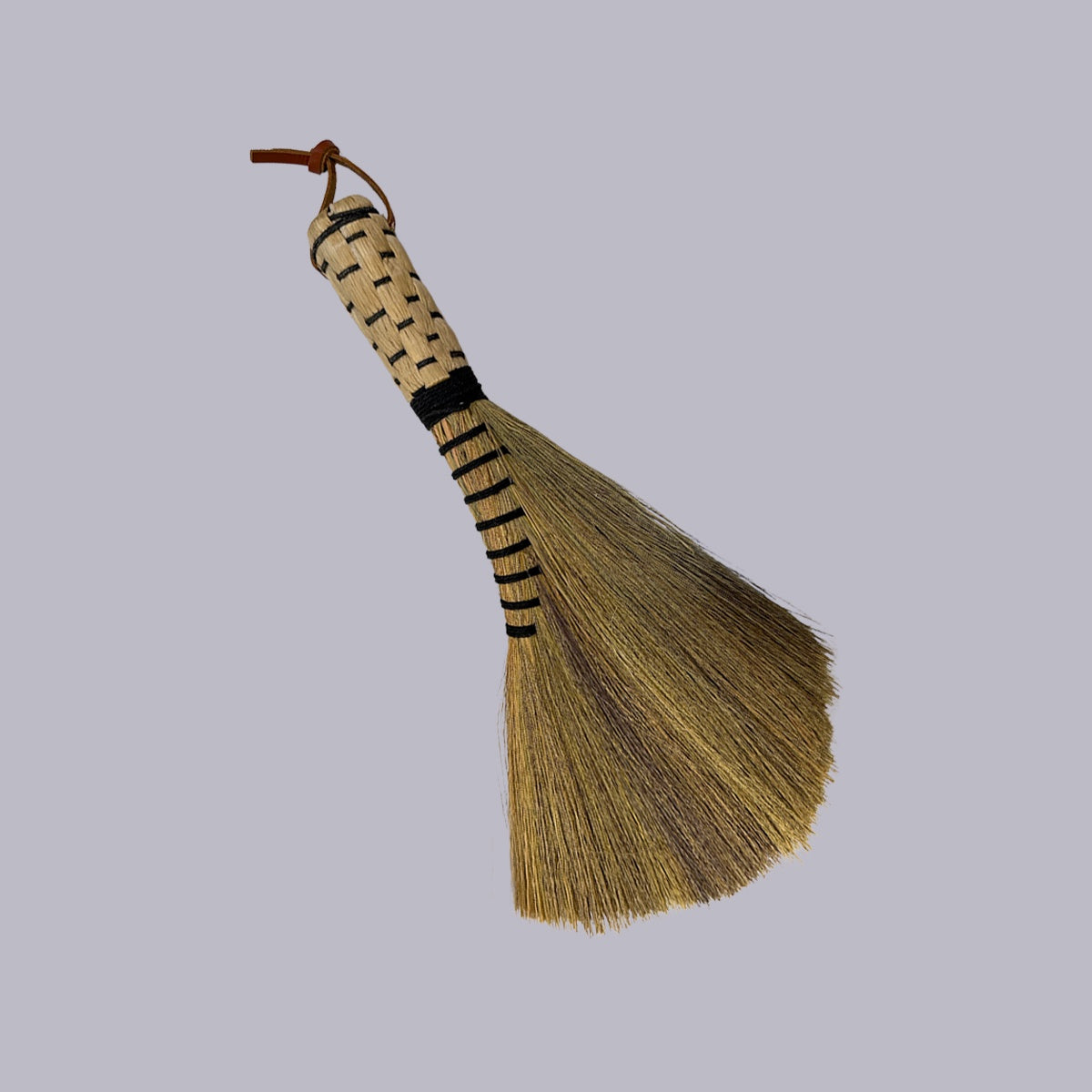 Broom | Soft Woven Seagrass Handle | Black & Jute