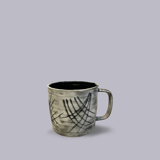 Jody Martin | Coffee Cups | Incised Black Porcelain