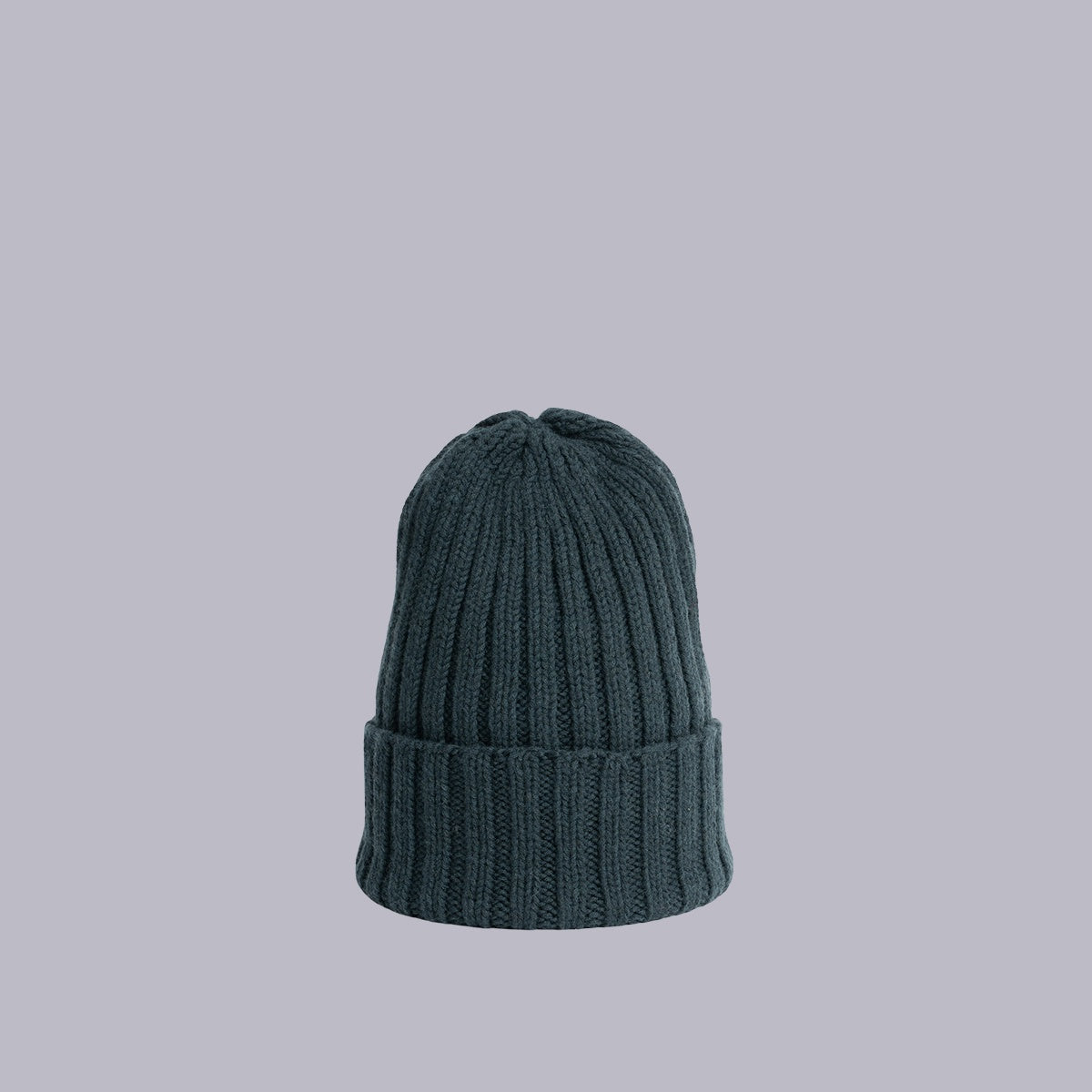 Dinadi | Merino Handknit Thick Rib Hat | Peacock Green
