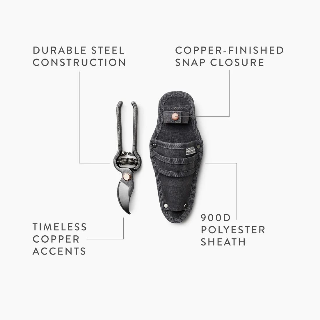 Barebones | Metal Pruner with Sheath