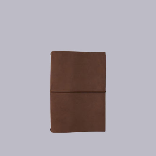Studio Milligram | Refillable Leather Journal Set | A5 | Chocolate Nubuck