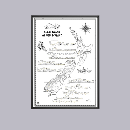 Hike Aotearoa | Poster | Great Walks of New Zealand