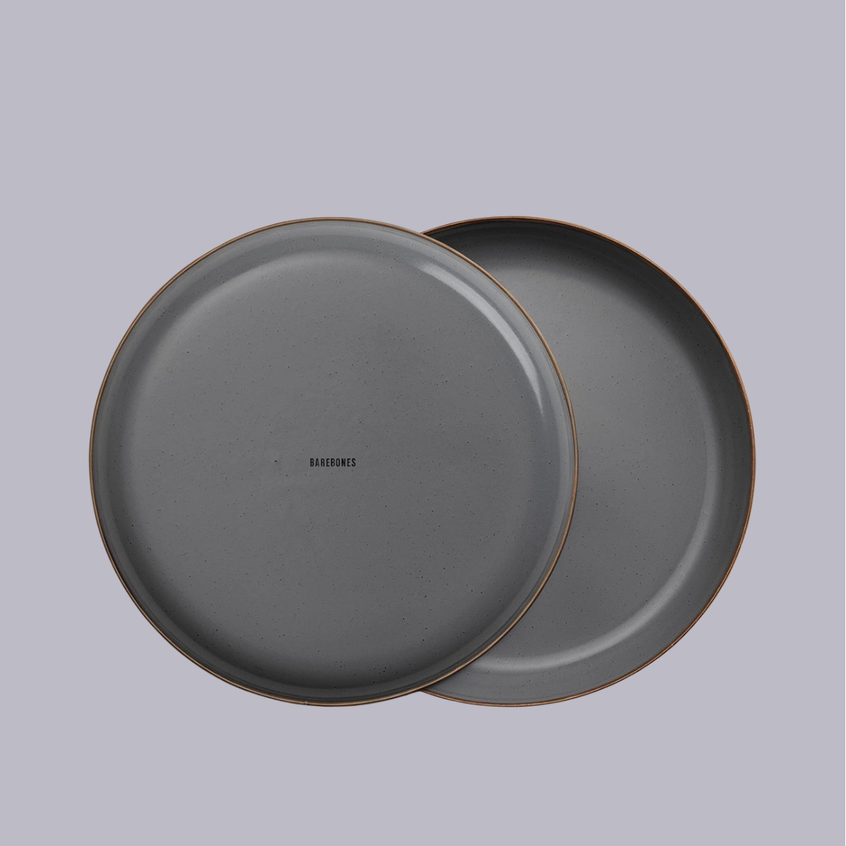 Barebones | Enamel Deep Plate | Slate Grey | Set 2
