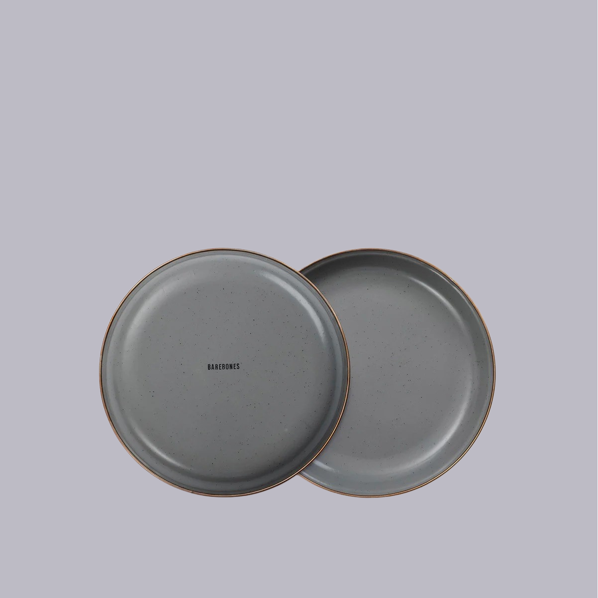Barebones | Enamel Salad Plate | Slate Grey | Set 2