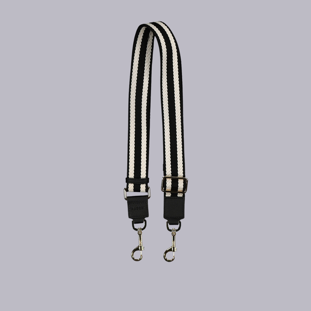 Saben | Feature Strap Webbing | Black & White