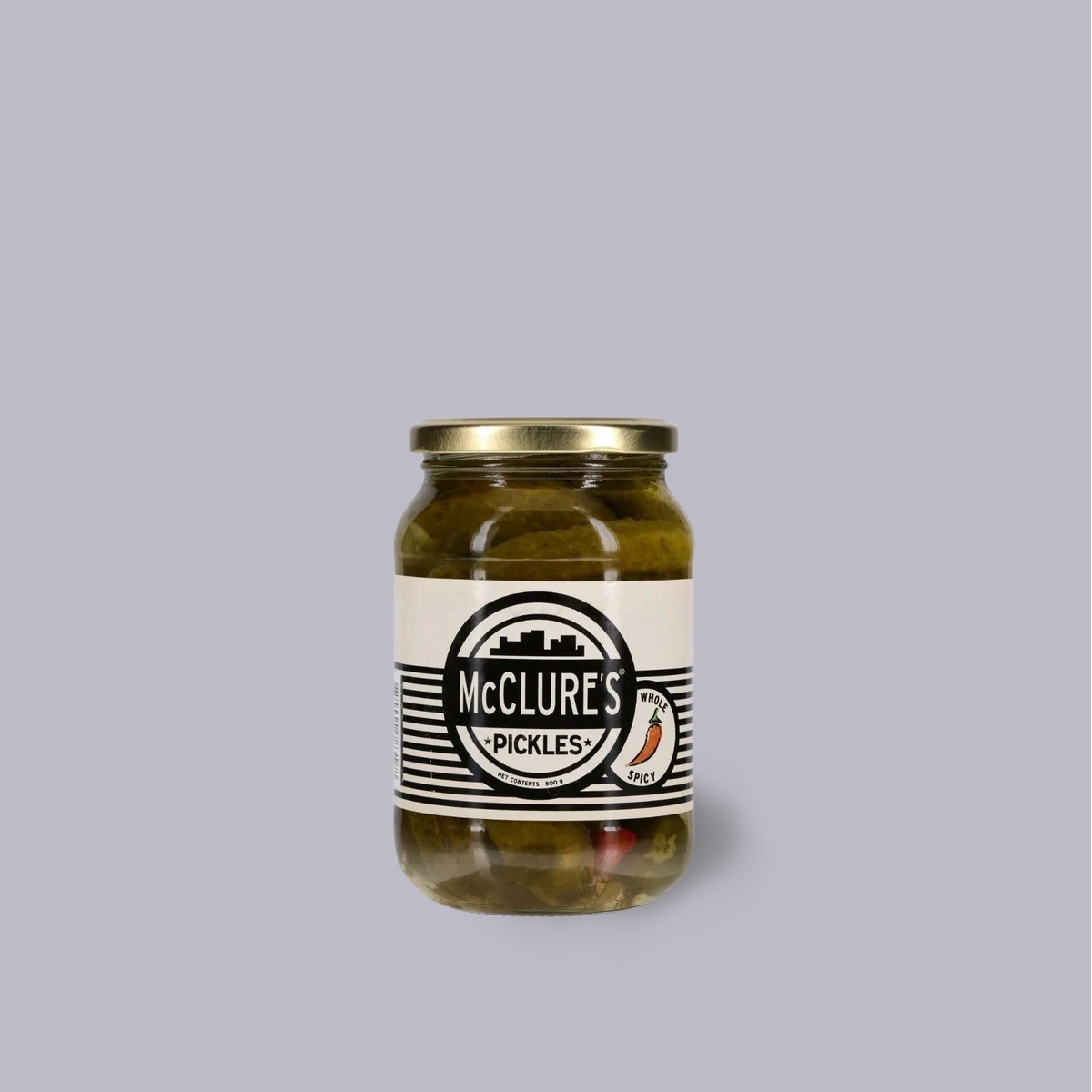 McClure's Pickles | Small Whole Spicy Gherkins | 500g