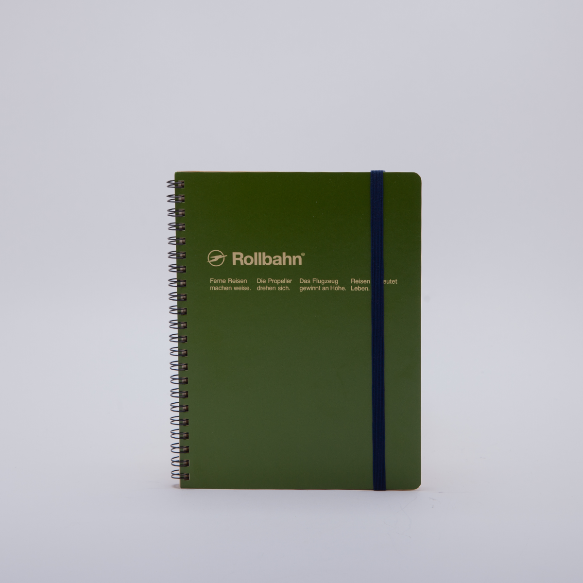 Delfonics | Rollbahn Spiral Bound Notebook | Grid | A5 | Olive