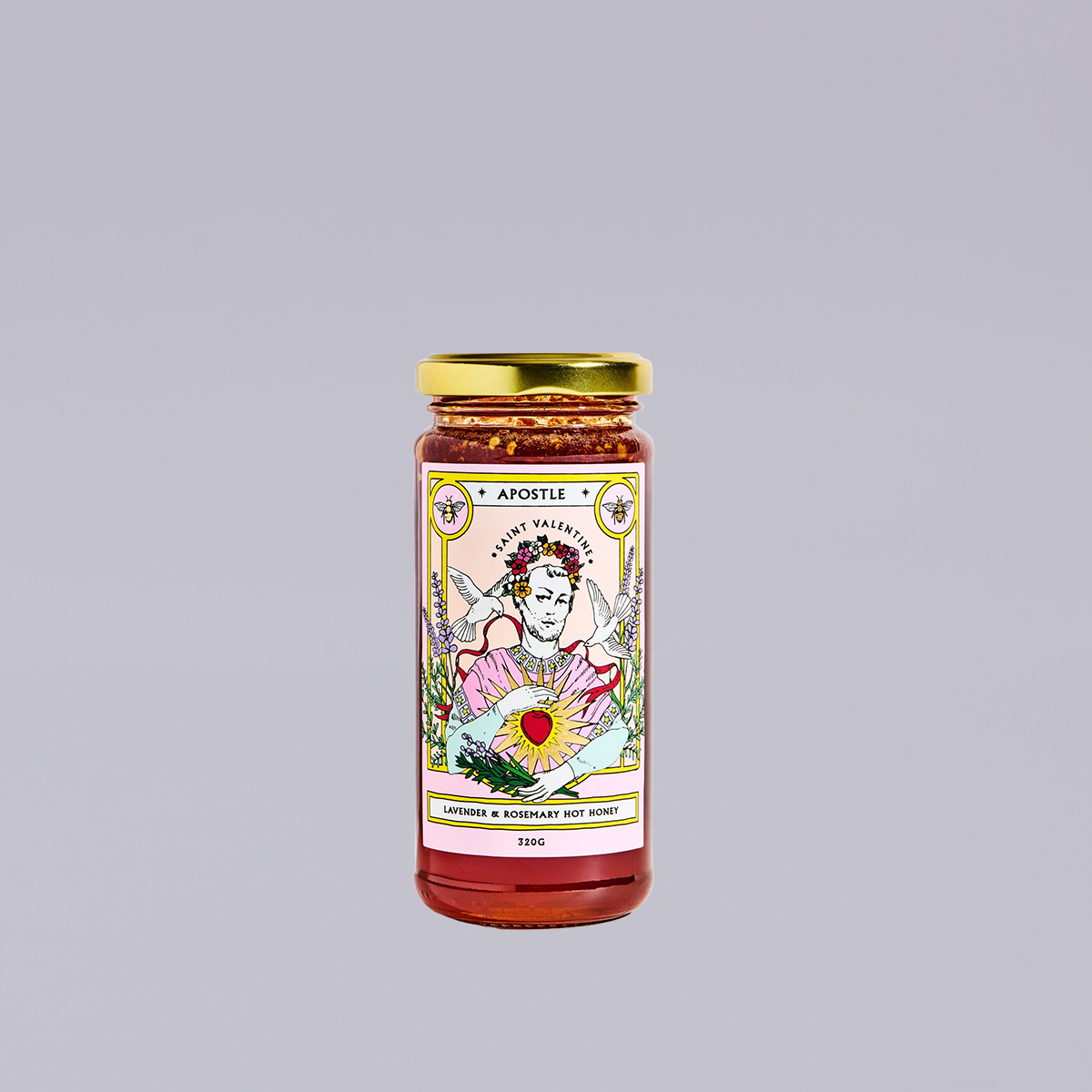Apostle Saint Valentine | Lavender & Rosemary Hot Honey | 320g
