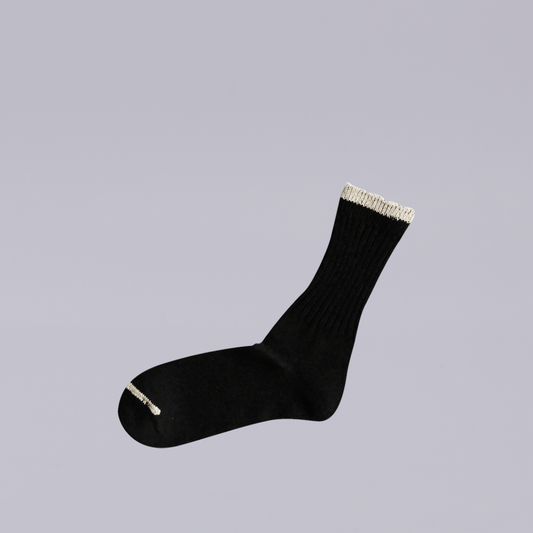 Nishiguchi Kutsushita | Boston Silk Cotton Socks | Black