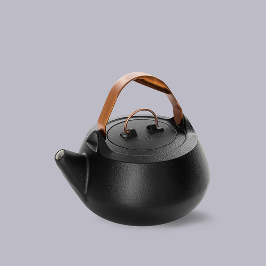 Barebones | Enamel Lined Cast Iron Teapot | Black