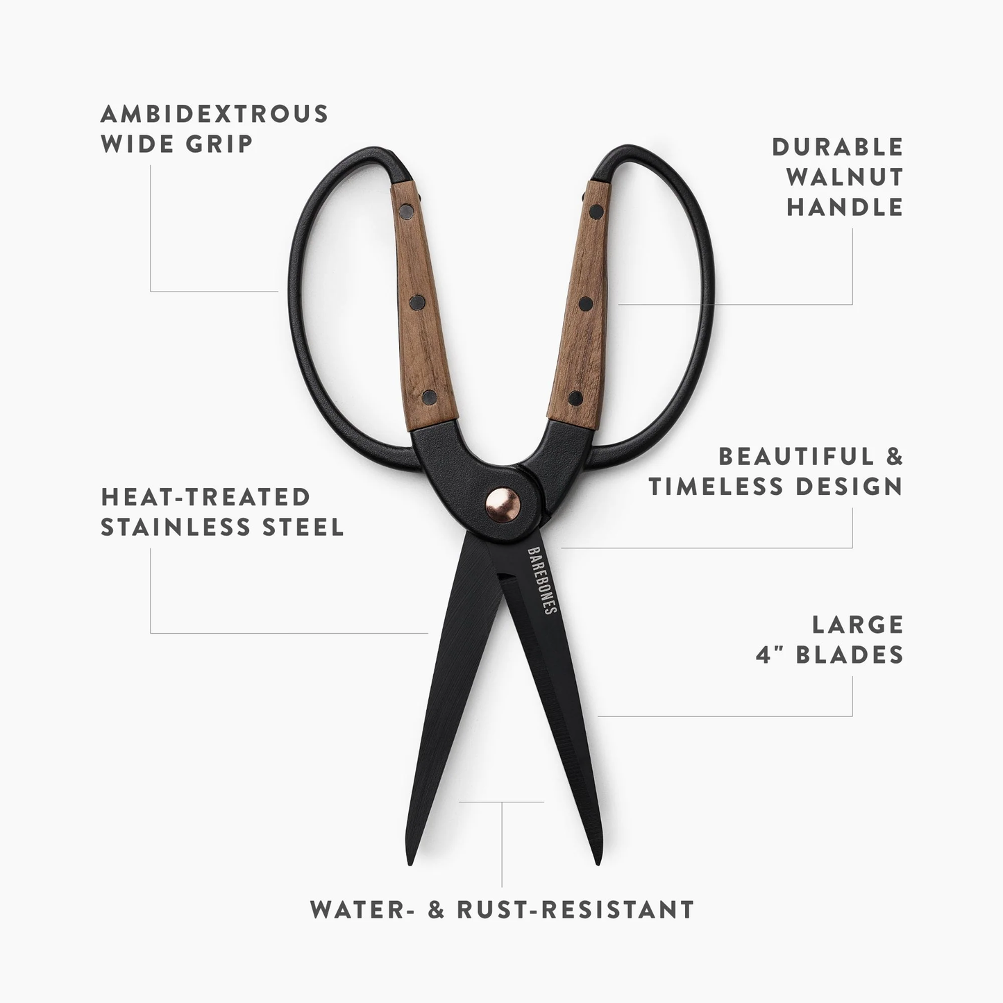 Barebones | Scissors | Walnut | Small
