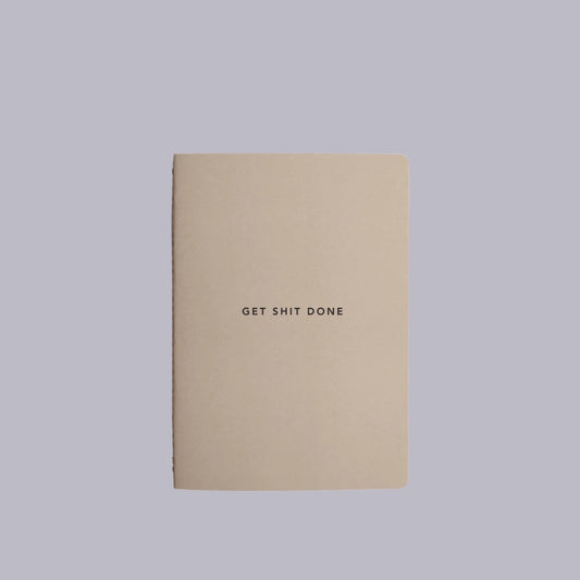 MiGoals | Get Shit Done | Minimal Notebook | Sand| A5