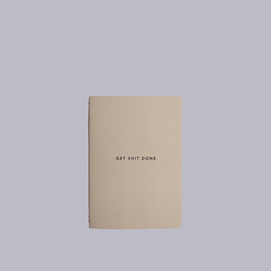 MiGoals | Get Shit Done | Minimal Notebook | Sand | A6