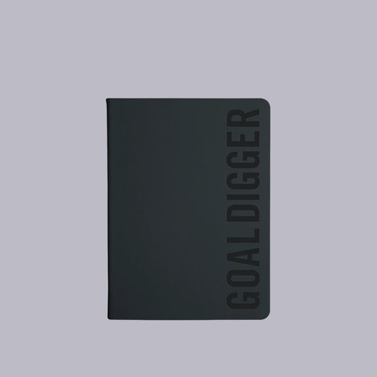 MiGoals | 2025 Bold Gold Digger Diary | Weekly | B5 | Soft Cover | Boxed | Black