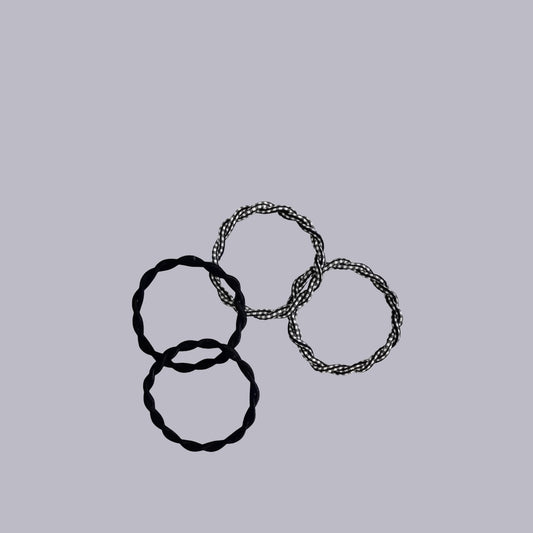 Naibu | Miracle Hair Ties | Black | Pk 4