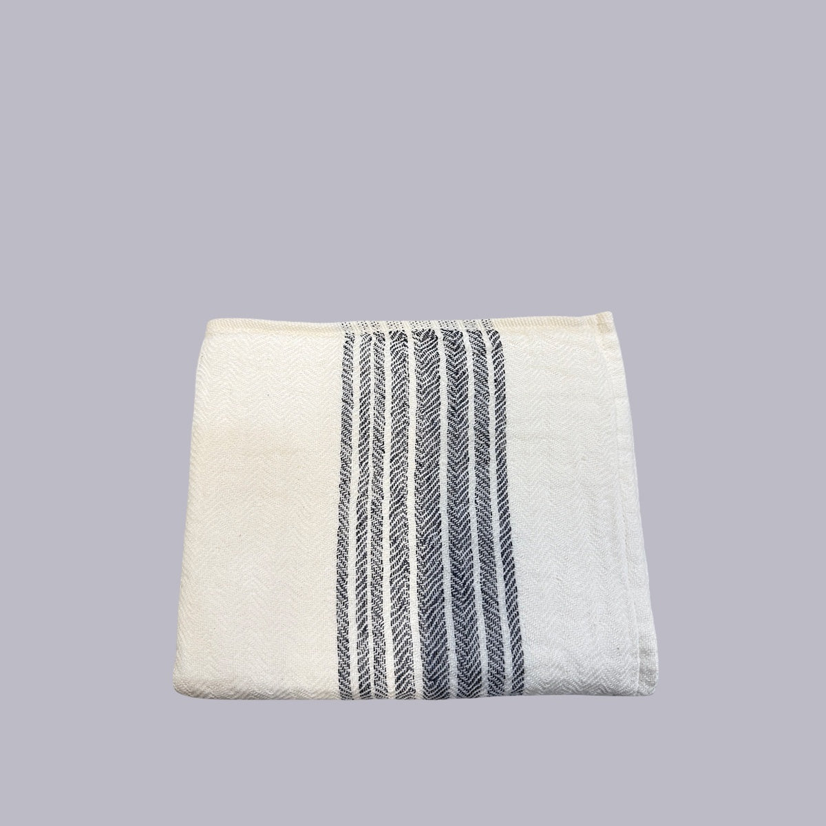 Kontex | Flaxline | Hand Towel | Navy and Ivory |