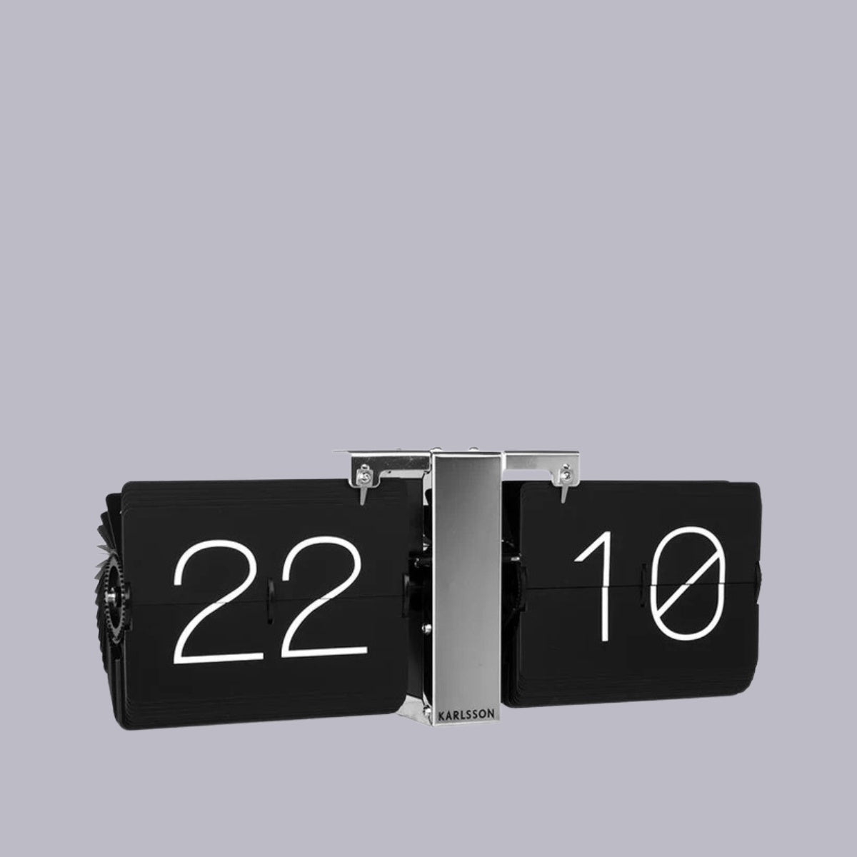 Karlsson | Flip Clock | Black w Silver