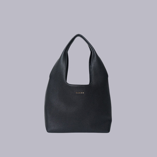 Saben | Kiki Shoulder Bag | Black Lightly Milled