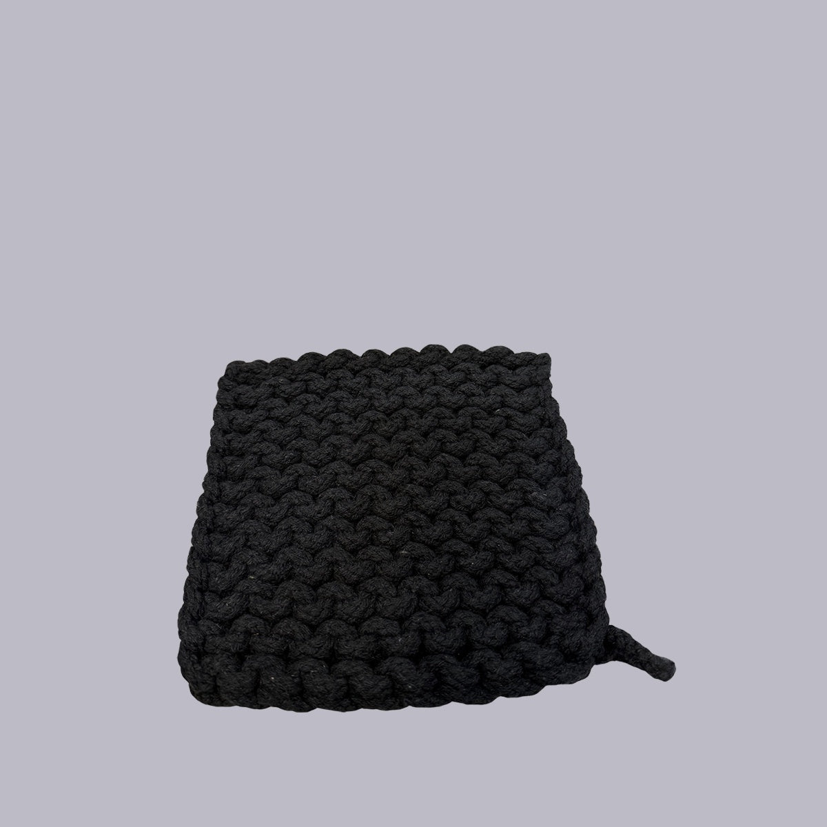 Knitted Pot Holder | Black