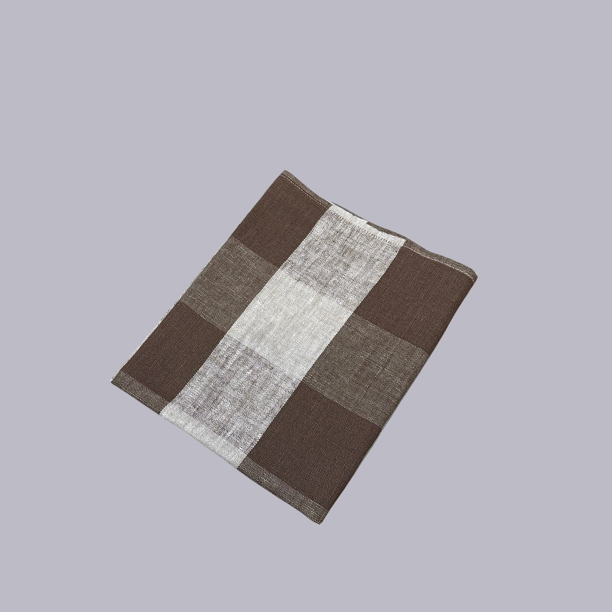 Ottoman | Linen Tea Towel | Grand Check Chocolate