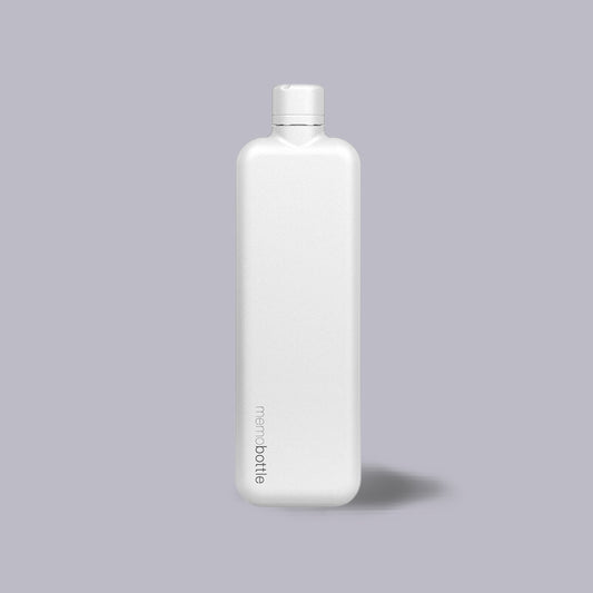 Memobottle | Stainless Steel | Slim | White
