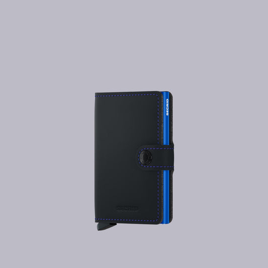 Secrid | Mini Wallet | Matte Black & Blue
