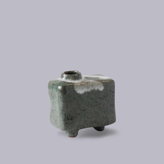 Naibu | Rectangle Vase | Green & White