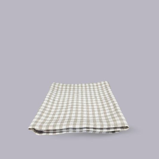 Ottoman | Linen Tea Towel | Gingham Natural