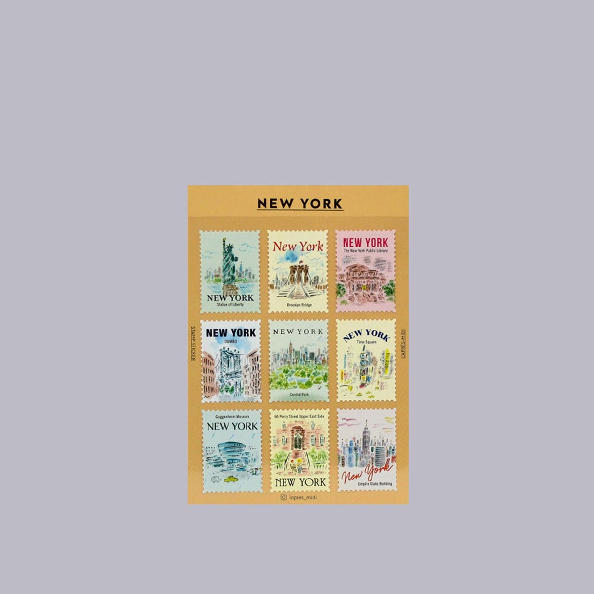 Pansy Daisy | L'apres-midi Collection Sticker Stamp | New York