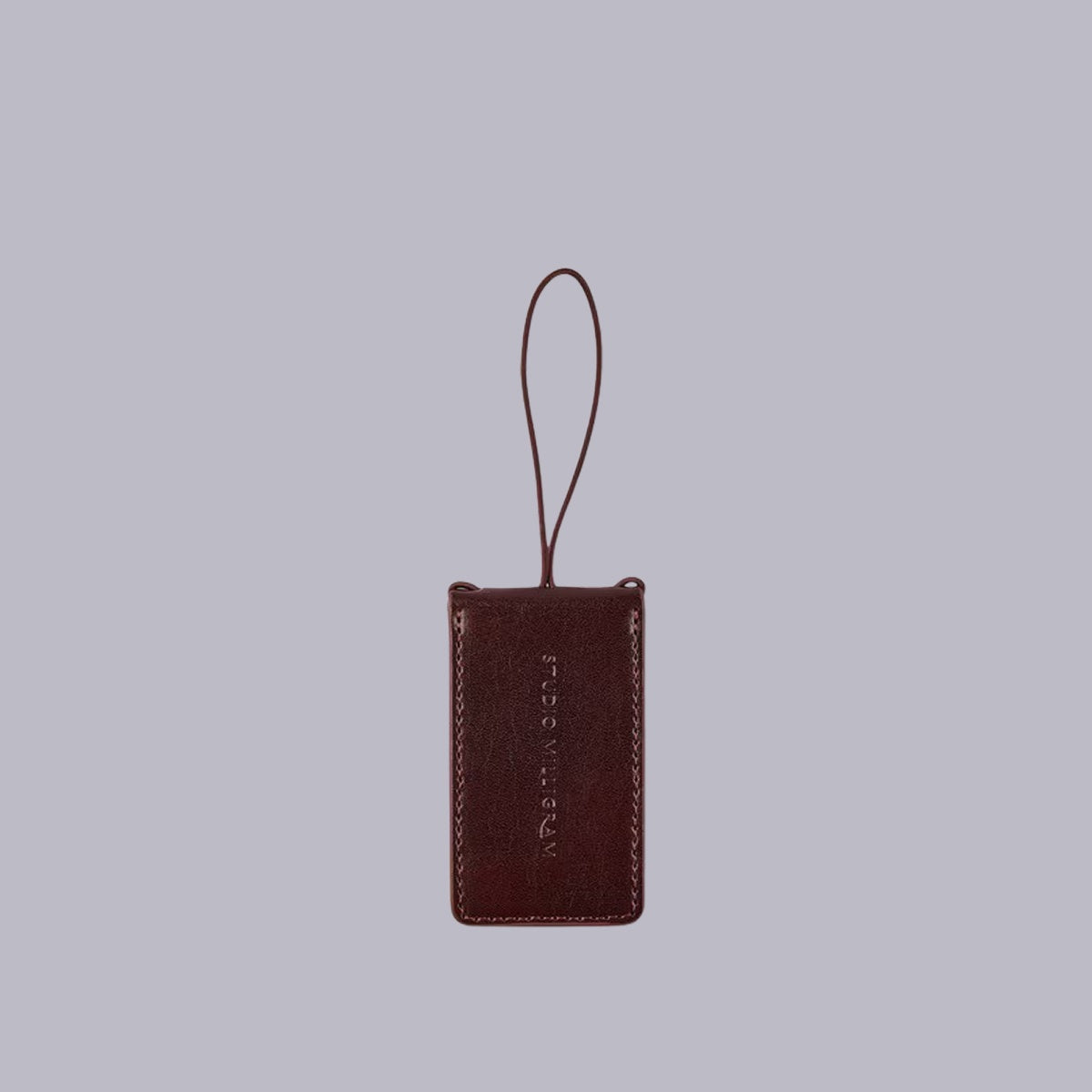 Studio Milligram | Recycled Leather Luggage Tag | Burgundy