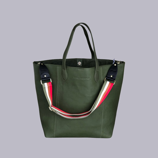 Scarlett & Victor | The Posh Tote | Leather | Olive