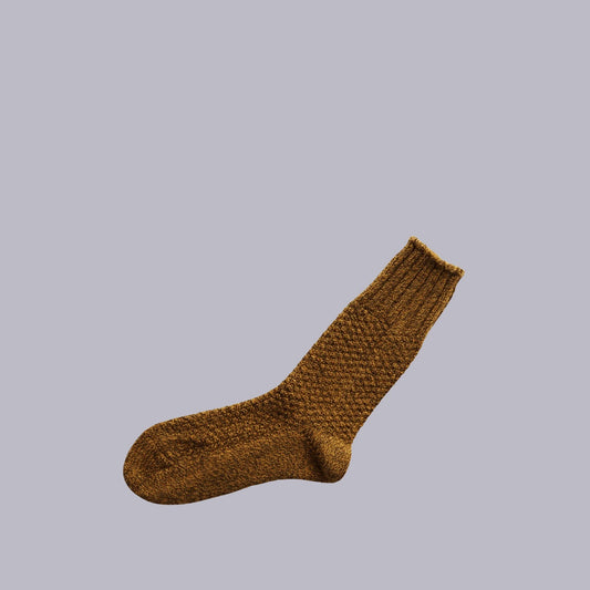 Nishiguchi Kutsushita | Wool Cotton Boot Socks | Mustard