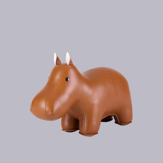 Zuny | Bookend | Classic Hippo | Tan