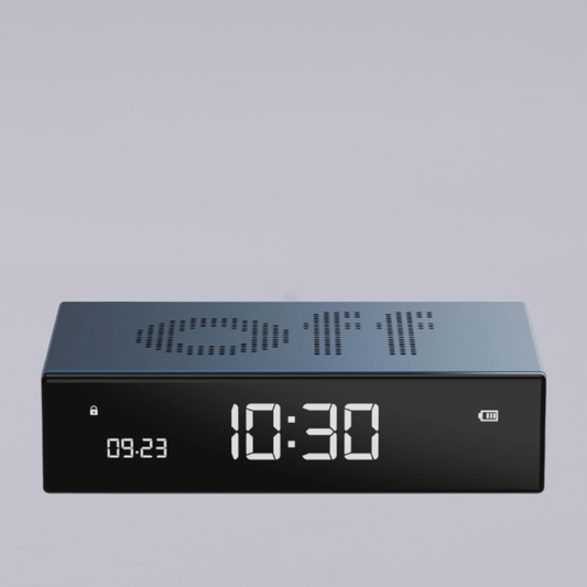 Lexon | Flip Premium | Reversible LCD Alarm Clock | Navy