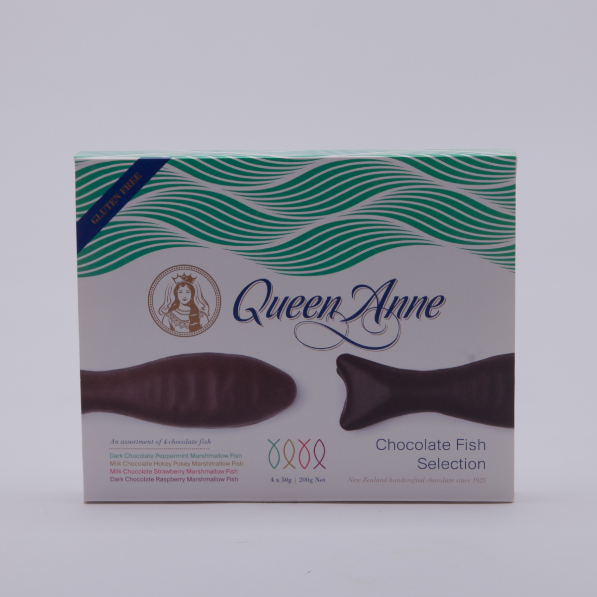 Queen Anne | Chocolate Fish | Pep, Hok, St, Rasp | 200g