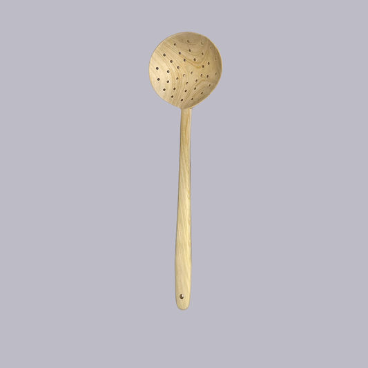 Moroccan | Citrus Wood Spoon w Holes | Large