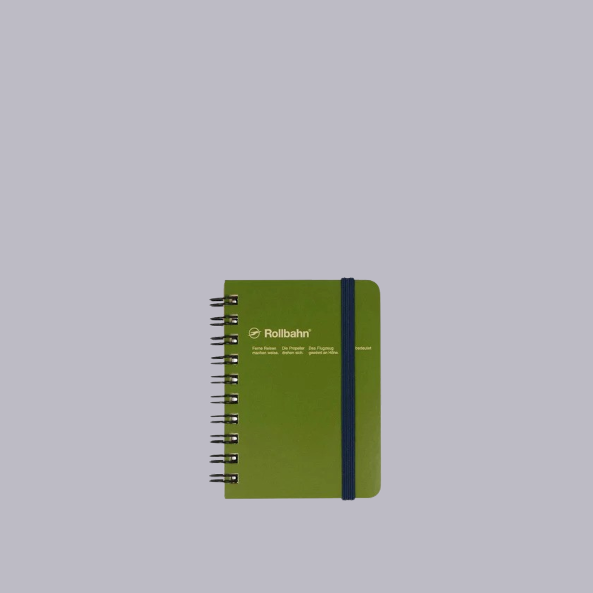 Delfonics | Rollbahn Spiral Bound Notebook | Grid | Medium | Olive