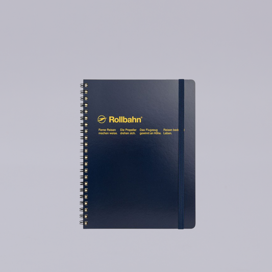 Delfonics | Rollbahn Spiral Bound Notebook | Grid | A5 | Dark Blue