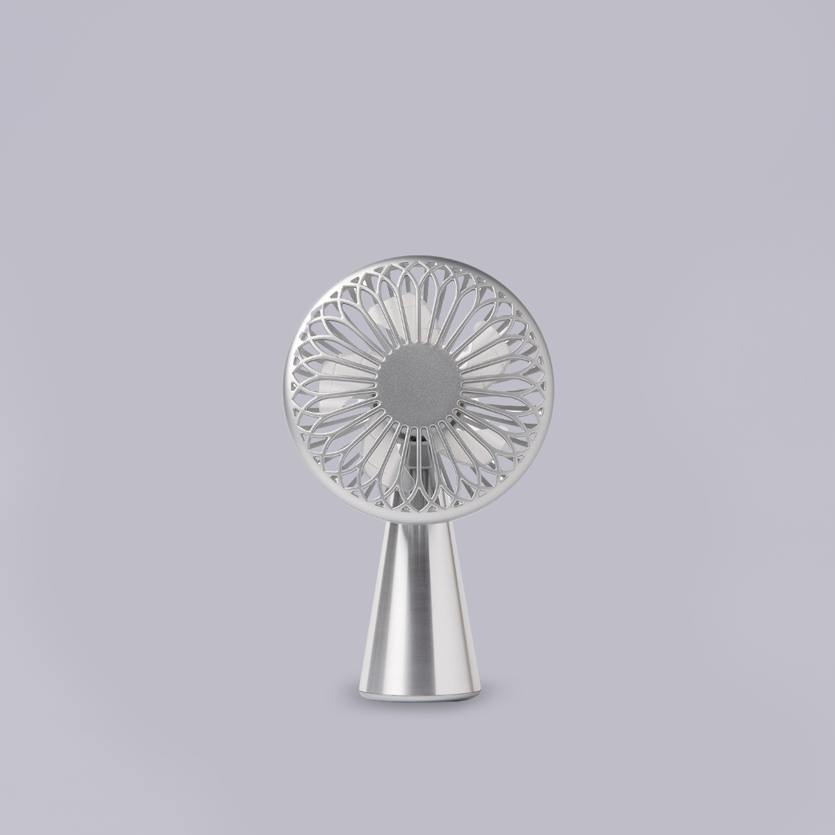 Lexon | Wino Hand-Held Fan | Polished Aluminium